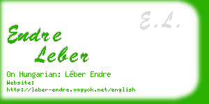 endre leber business card